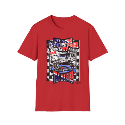 Dega Ready" Patriotic RV Skeleton Tee | Red White & Blue Trailer Park Sh*t Graphic