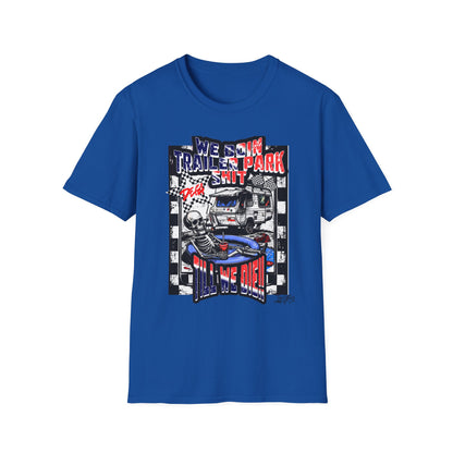 Dega Ready" Patriotic RV Skeleton Tee | Red White & Blue Trailer Park Sh*t Graphic