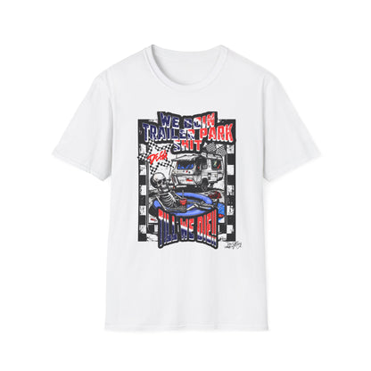 Dega Ready" Patriotic RV Skeleton Tee | Red White & Blue Trailer Park Sh*t Graphic