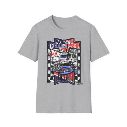 Dega Ready" Patriotic RV Skeleton Tee | Red White & Blue Trailer Park Sh*t Graphic