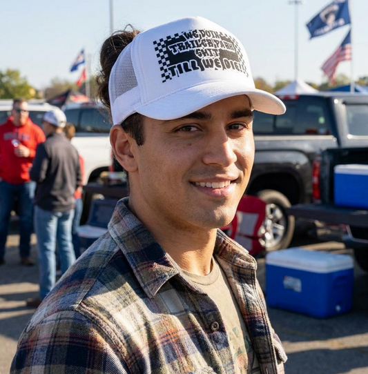 Trailer Park S*** trucker hat | Dega Ready Camper Camping Champs