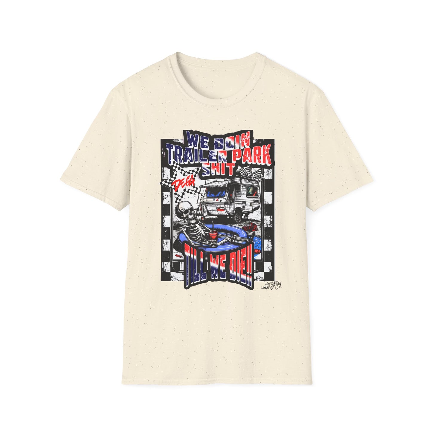 Dega Ready" Patriotic RV Skeleton Tee | Red White & Blue Trailer Park Sh*t Graphic
