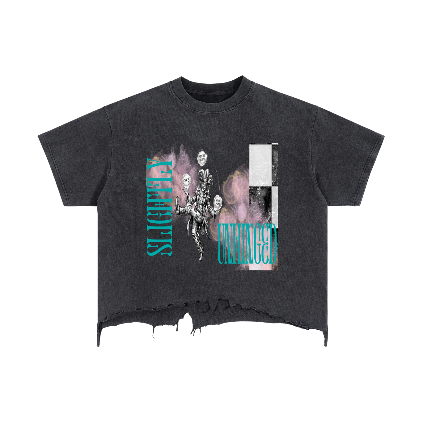 Grunge ,Edgy,Unhinged  ,Distressed ,Crop