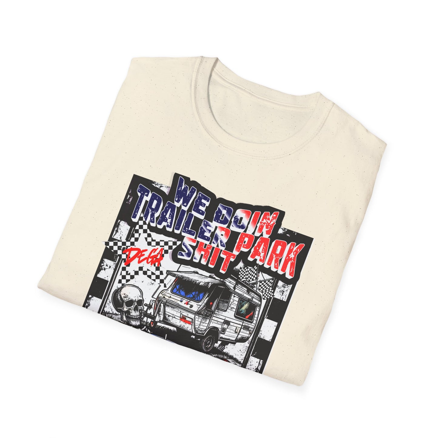 Dega Ready" Patriotic RV Skeleton Tee | Red White & Blue Trailer Park Sh*t Graphic
