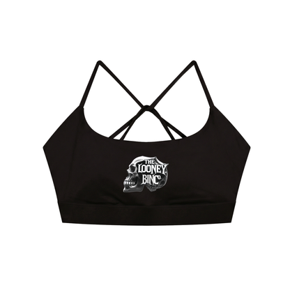 Criss cross,Gothy sports  bra ,Gothic ,Skull,Gothic skull,The Looney Bin