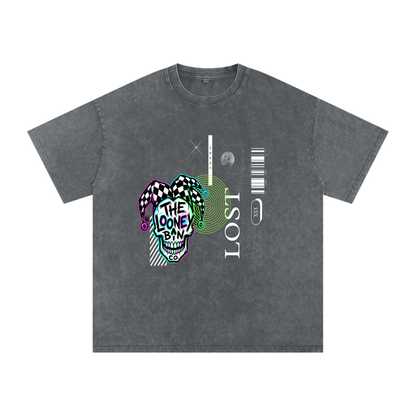 edgy streetwear,grunge aesthetic,lost soul,Neon ,Skull,Moon,Jester