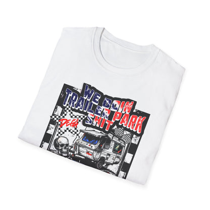Dega Ready" Patriotic RV Skeleton Tee | Red White & Blue Trailer Park Sh*t Graphic