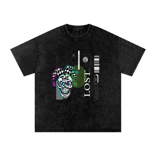 edgy streetwear,grunge aesthetic,lost soul,Neon ,Skull,Moon,Jester